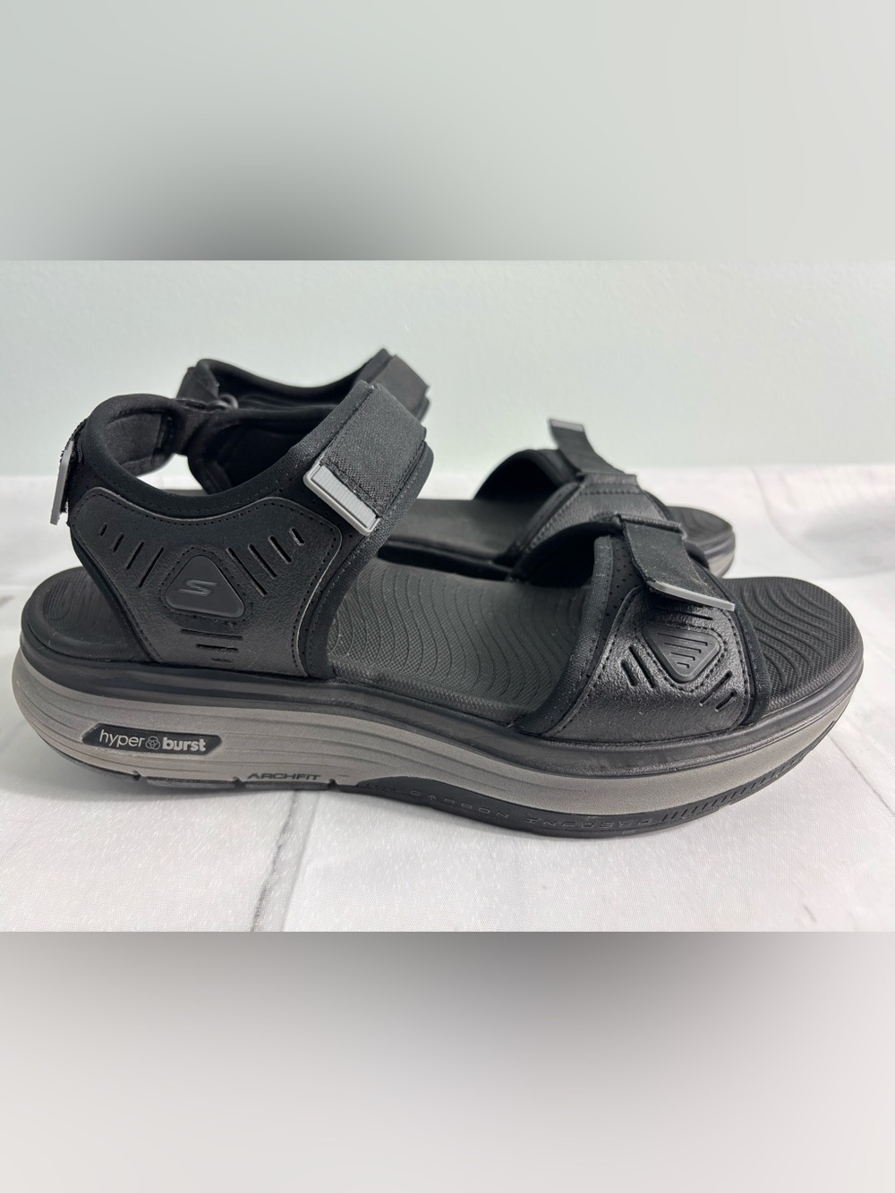 Skechers Men's Go Walk Workout Walker Hook & Loop Strap Sandals Sz 12 - Picture 2 of 11